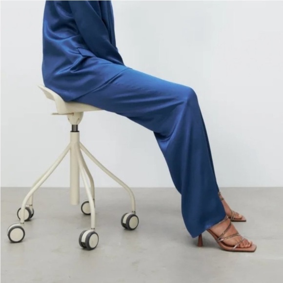 ZARA HEELED SANDALS WITH RHINESTONE Tan Sandals with Transparent Straps.9us/40 - Picture 8 of 9